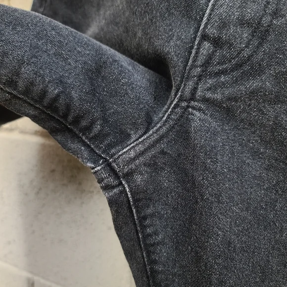 R13 | Boyfriend Jean In Glam Metallic Black Silver Size 25 - Picture 4 of 12